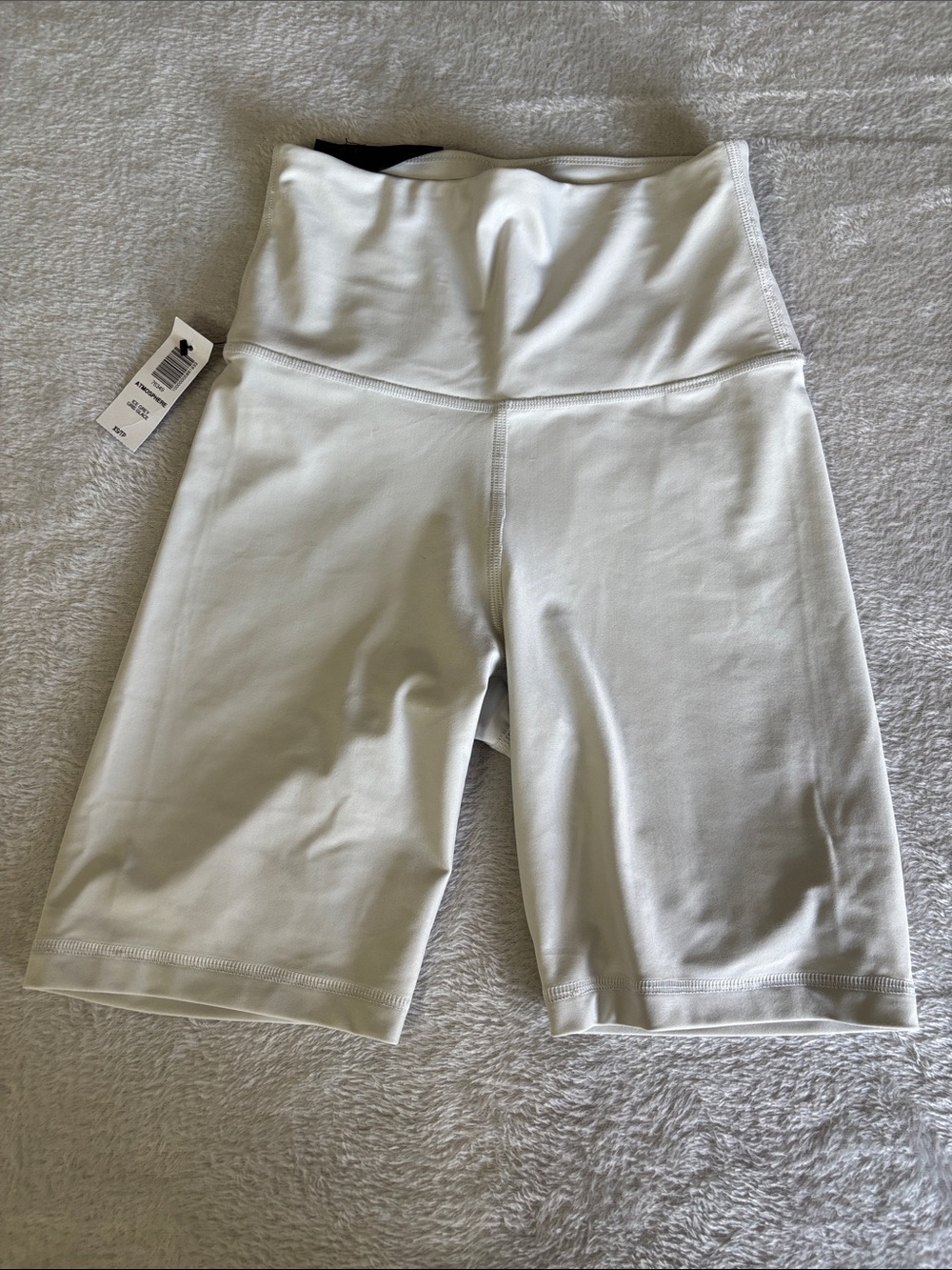 TNA Atmosphere 7" Bike Shorts Ice Grey Gray High Rise Women’s XS NWT